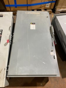 600 Amp. Square D #H366R, Safety Disconnect Switch, 3P 600V 500HP 3R Enclosure
