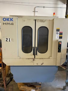 OKK #HM-4, CNC horizontal machining center, 40 automatic tool changer, 22" X, 20" Y, 22" Z, 12000 RPM, 30 HP