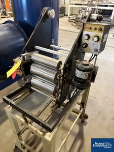 8" Brabender #SFR-100-B, Chill Roll Stand Extruder, 4" diameter X 8" W Rolls, 50 HP
