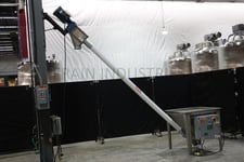 Flexicon #1450, Feeder Auger, 36" L x 36" W x 27" D Agitated Product Hopper, 1/2 HP, 3" x 151" L Screw