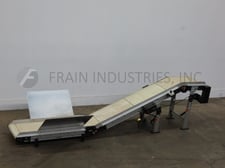 Dorner #LPZ3210289, Feeder Inclline/Cleated Conveyor, 18" W x 144" L, 1/2" Cleats