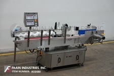 Tronics #3S3, Labeler w/ Wrapping, 1200"/min., 8-1/2" H x 12" L, 7-1/2" W x 120" L Conveyor