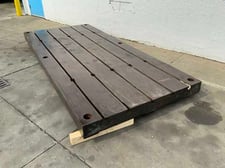 138-1/2" x 62" x 6-1/2" T-Slotted Floor Plate, 5 Slots, 12" Centers