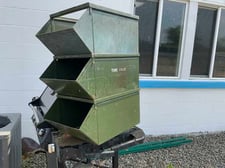 21" x 11-3/4" x 9-1/2" Metal Stackable Tubs, (100) Units, 11-3/4" x 5" Opening