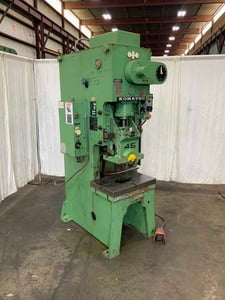 45 Ton, Komatsu #OBS-45, OBI Press, 3.94" Stroke, 9.84" Shut Height, 31-1/2" x 17-/4" Bed, 100 SPM, 5 HP, 1979