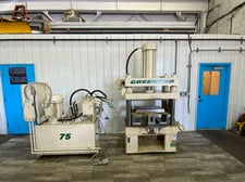 75 Ton, Greenard #4D75-13-45-5-18R, 4-Post Hydraulic Press, 18" Stroke, 6" Shut Height, 30 HP, 1999