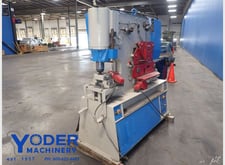 4" x 4" x 3/8" Kingsland #95XS, Hydraulic Ironworker, 95 Ton, 28 SPM, 1999