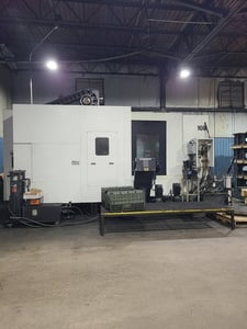 Mazak #Orbitec-20/PC2, Horizontal CNC Lathe, 2 pallet, 1000 PSI, CTS, Hydraulic fixturing, Robot Interface