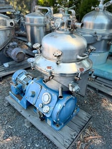 Delaval # BRPX-207" SGV-39-60/4183-4, Centrifuge, Disc, Auto Delaval, 10 HP, 1800 RPM, 1974