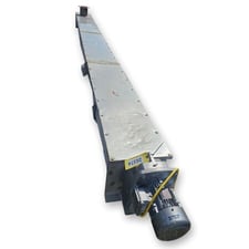 12" diameter x 19.6' long, Stainless Steel Industrial Screw Auger Conveyor, trough and auger, 2 HP drive