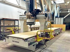 Onsrud #F408G24, 5-Axis CNC Router, 5' x 34' Table, 24000 RPM, Fanuc 31i-B5 controller, 40 HP Dekker Vacuum