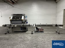 Merrill #72-39 ADFS, Slat Filler, (14) Chutes Each Side, 7.5" Wide x 20' Long Slat Conveyor, .75 HP, 1986