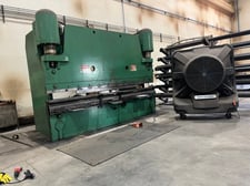 300 Ton, Pacific #K300-12, hydraulic press brake, 24' overall, 125-1/2" between housing, 12" stroke, 30 HP
