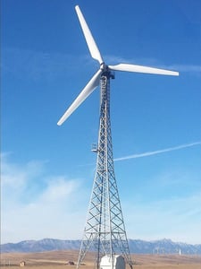 150 KW Bonus 150, Wind Turbine, 30M Hub Height, 3 Blades, 23.8M Blade Dia., 90 km./hr., 1993