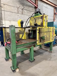 Downacting hydraulically actuated guillotine, 29" wdie, 25 HP hydraulic pump, 20" stroke, 20" DL