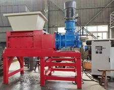 JHT #FS-800, 4-shaft industrial shredder, 60 HP, 2-10 RPM, 480 V., 60 Hz, 3P, w/control panel, new