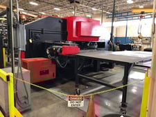 50 Ton, Amada #Coma-567, CNC Turret Punch, 60" x 144" Sheet Size, 300 HPM, 30 RPM, 80 PSI, GE Fanuc 6M