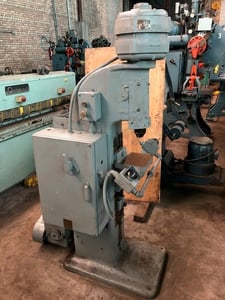 Grant #220, Max. diameter 7/16", throat 5-5/8", 6" x 8" table, 2 HP, automatic trip