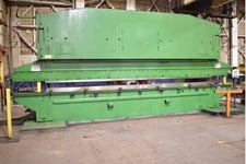 600 Ton, Beyeler #600T, hydraulic press brake, 26' overall, 240" between housing, Siemens OP7 PLC Control