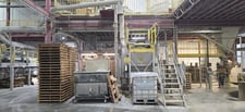 Fawema, 10 Pound Cement Paper Bag Packaging Line, 1997, with Mollers PFS Palletizer, 2006
