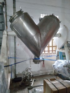 20 cu.ft. Abbe, V-blender, stainless steel with covers and valve