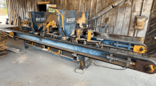 Baker 2-Head Resaw, 20 HP motor, return conveyor