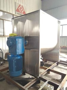 100 cu.ft. T-304 Stainless Steel ribbon mixer, 20 HP, new, unused, 2 yr warranty