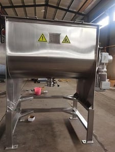 50 cu.ft. T-304 Stainless Steel ribbon mixer, 12 HP, new, unused, 2 yr warranty