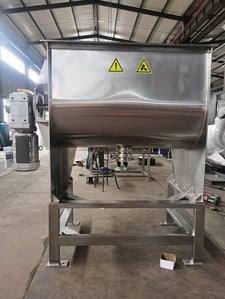 60 cu.ft. T-304 Stainless Steel ribbon mixer, 12 HP, new, unused, 2 yr warranty