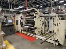 Titan #SR7, 64" duplex cantilevered slitter rewinder, shaftless floor pick up unwind stand, 2004