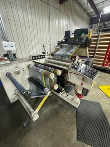 Stanford Man Roland #152FW doctor rewind, 30" unwind/rewind diameter, razor slitting, 1200 FPM