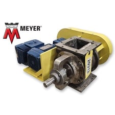6" Wm width Meyer & Sons #6X6 HDXFDR, Stainless Steel Rotary Aurlock Valve, 10" Flange-Flange