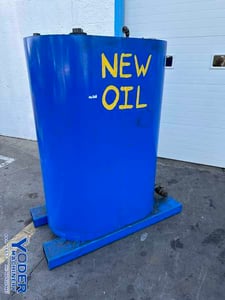 Oil holding tank, 260 gallon, 26" W x 41" L x 61" H, site filler tube, 2-1/4" discharge valve