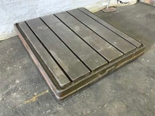 60" x 55", T-slotted floor plate, 5 T-slots