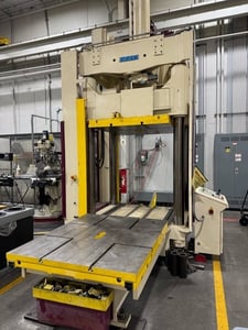 110 Ton, Reis #TUS-130, Fitting Press, 67" Stroke, 53.5" x 35.4" Clamping Platen, 2004