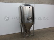 2300 Gal. Alpha Brewing, Stainless Steel Jacketed Tank, 79" diameter X 79" Straight side, 43 PSI