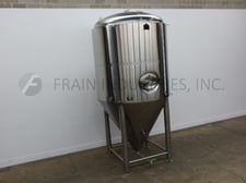 2300 Gal. Alpha Brewing, Stainless Steel Jacketed Tank, 79" diameter X 79" Straight side, 43 PSI
