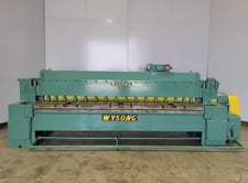 1/4" x 10' Wysong #103, mechanical shear, 10 HP, motorized Back Gauge