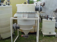 Poly pulse jet dust collector, 8" inlet/outlet, 4" bottom valve