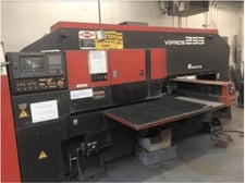 22 Ton, Amada #Vipros-255, CNC turret punch, 31 station, 3 automatic index, Fanuc 18P, 2 work clamps, 1998