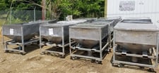 225 gallon Portable Stainless Steel sanitary tote tank, 4' x 4' x 18" T/T