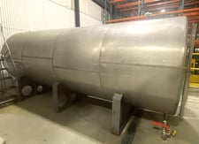3400 gallon Hicks, Stainless Steel horizontal storage tank