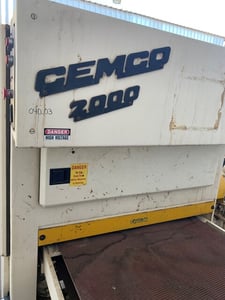 37" x 75" Cemco #2000, Single Head Sander, 1- 5" roller top, 2 - 5" rollers bottom, 2004