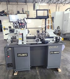 11" x 18" Cyclematic #CTL-618EVS, Lathe, 5" chk, Fagor digital read out, toolpost, inch/metric dials, 2009