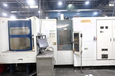 Kiwa #KNH-426X, 4-Axis CNC horizontal machining center with 6 pallet pool, Fanuc 18iM, 23.6" X, 24" Y, 26.1"
