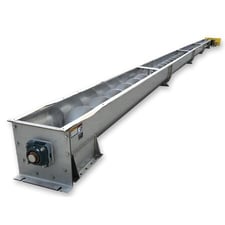 14" diameter x 48' long, Stainless Steel Industrial screw auger conveyor, U-trough