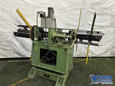 15000 lb. Atkin, double end coil reel, 28" width, 15"-22" ID, 84" outside dimensions, hydraulic expansion