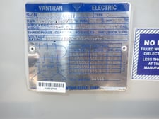 7500/10500 KVA 13800Y/7970 Primary, 4160Y/2400 Secondary, Vantran Ind.