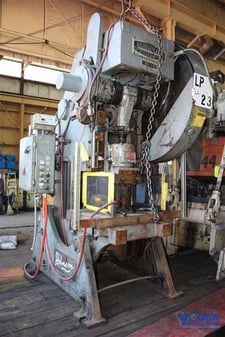 80 Ton, Johnson #80-FW-AC, 4" stroke, 15-1/2" Shut Height, 3-1/2" adj, 36" x 24" bed, 85 SPM, #50286