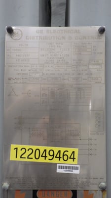 2500/3500 KVA 13200 Delta Primary, 480Y/277 Secondary, General Electric